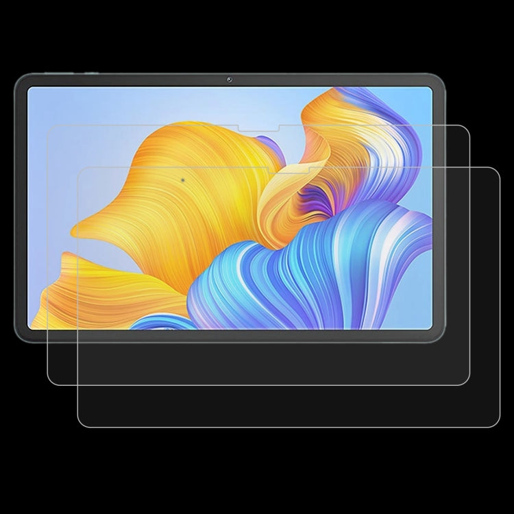 Tempered glass screen protector film for tablet, clear with rounded edges
