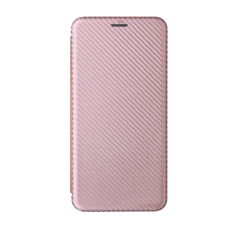 Pink carbon-fiber textured flip case with slim folio cover