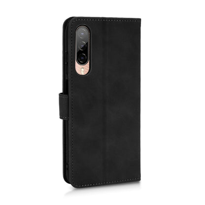 Black magnetic flip leather phone case with camera cutout and side button access