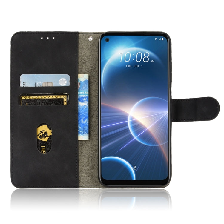 Black magnetic flip leather phone case with card slots, flip cover, and stand