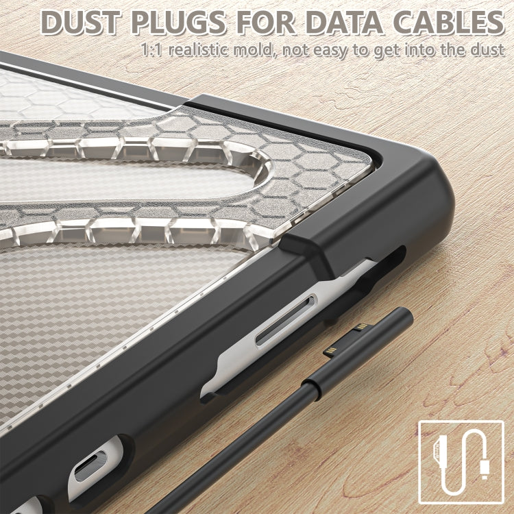 Tablet case with cable dust plugs, textured edge and port cutouts