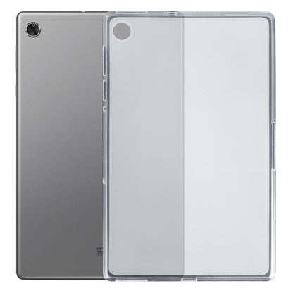 Transparent TPU tablet case with camera cutout and side button access