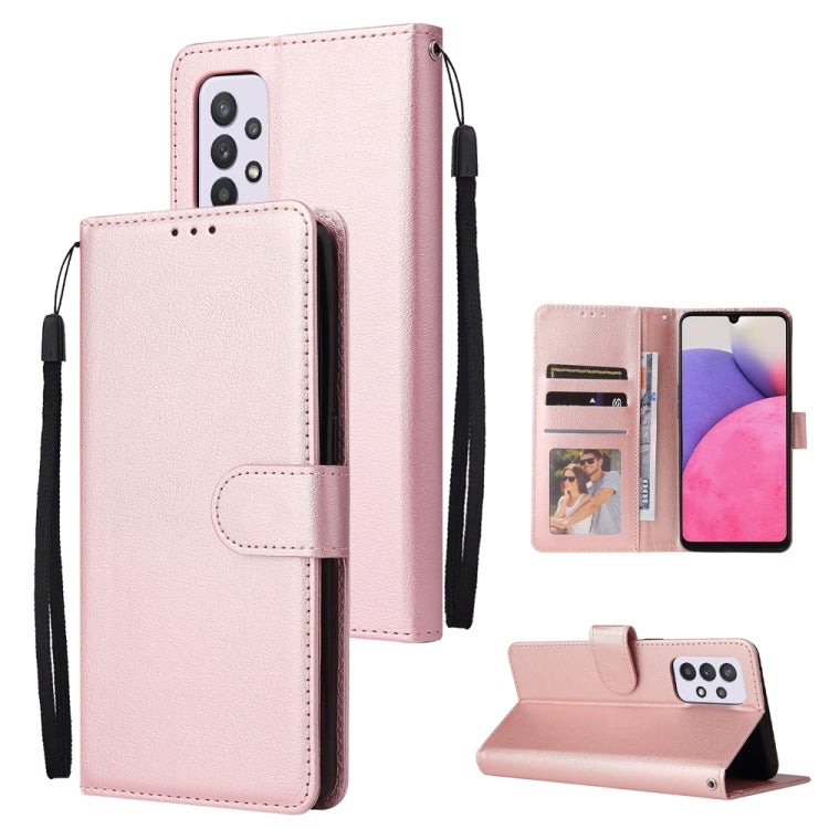 Light pink leather folio phone case with card slots and wrist strap