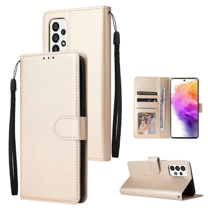 Beige leather-style wallet phone case with 3 card slots, flip stand, wrist strap