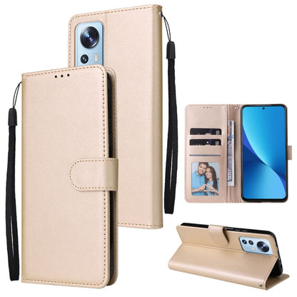 Beige leather wallet phone case with 3 card slots, folio cover and wrist strap