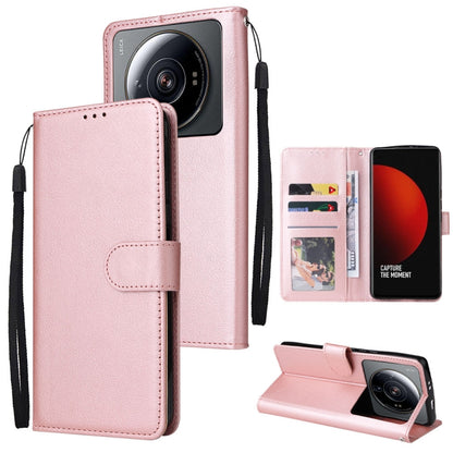 Light pink leather wallet phone case with 3 card slots, folio cover and wrist strap