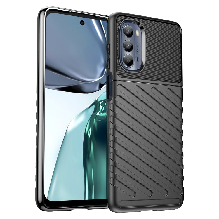 Shockproof TPU phone case for Motorola Moto G62 5G, textured grip, raised camera cover