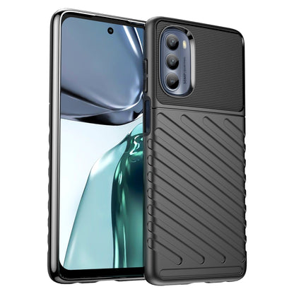 Shockproof TPU phone case for Motorola Moto G62 5G, textured grip, raised camera cover
