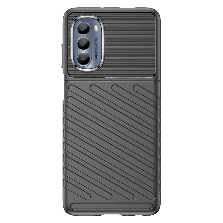 Shockproof TPU phone case for Motorola Moto G62 5G, black textured back with camera cutouts