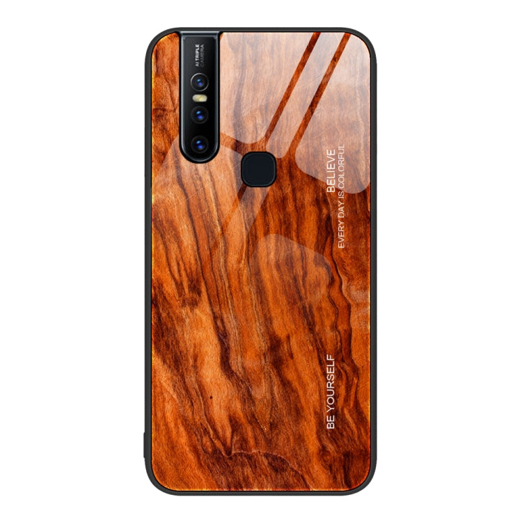 Wood Grain Glass Protective Case, For vivo S9e, For vivo V15, For vivo V21