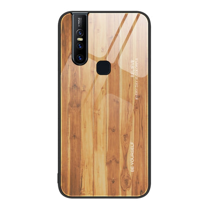 Wood Grain Glass Protective Case, For vivo S9e, For vivo V15, For vivo V21