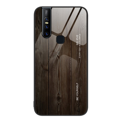 Wood Grain Glass Protective Case, For vivo S9e, For vivo V15, For vivo V21