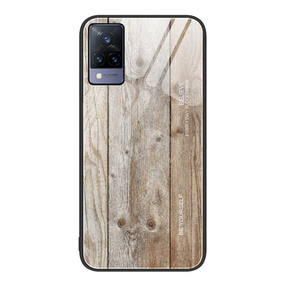 Wood Grain Glass Protective Case, For vivo S9e, For vivo V15, For vivo V21