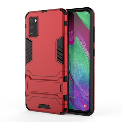Rugged shockproof phone case with red back and visible camera cutout