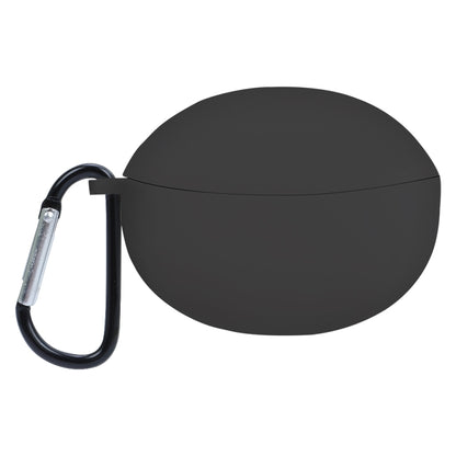 Black silicone earphone protective case with black carabiner loop