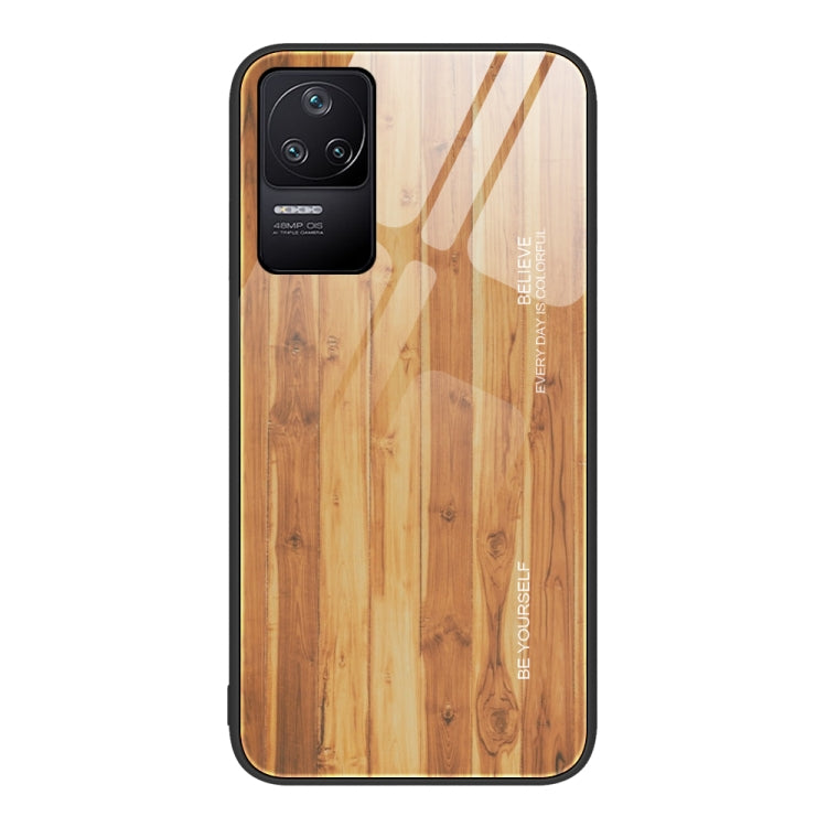 Wood grain phone protective case in honey tan with raised camera cutouts and black edges
