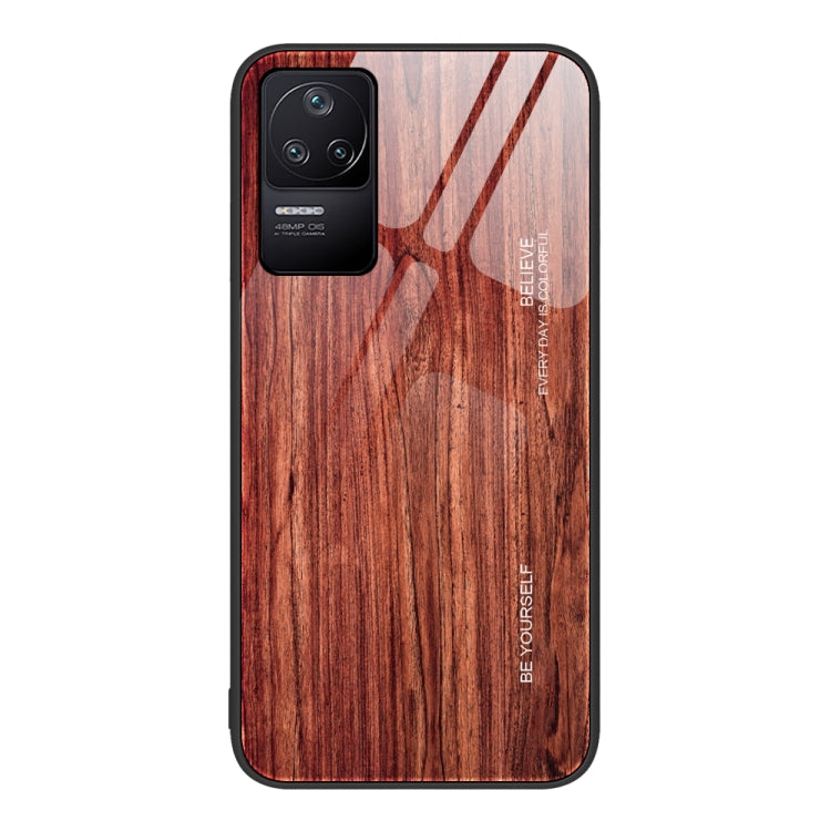 Wood-grain protective phone case with dark reddish wood pattern and camera cutouts.