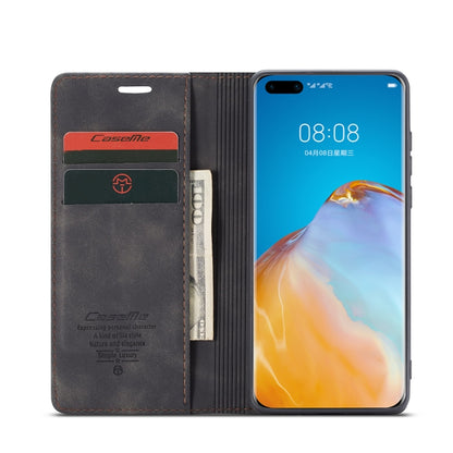Leather flip wallet case with card slot and phone stand for Huawei P40 Pro