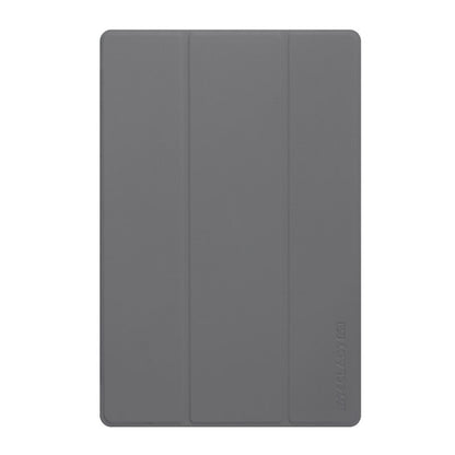 Teclast 3-fold tablet folio case, dark gray closed with three panel folds