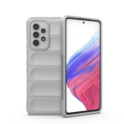 Magic Shield TPU phone case in grey, with ridged grip and raised camera cutouts