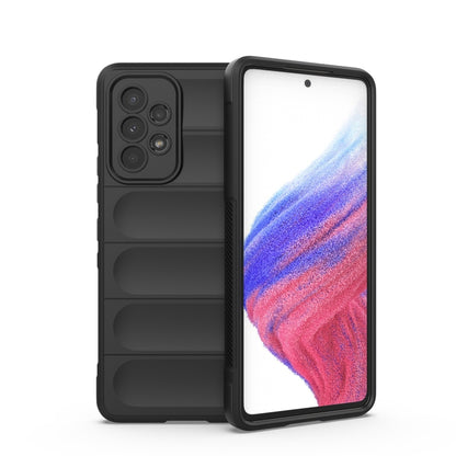 Magic Shield TPU phone case in black, with ridged grip and raised camera cutouts