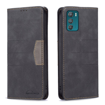 Black magnetic leather phone case with card holder and dual-camera cutout