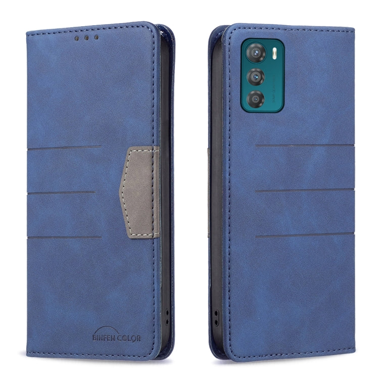 Blue magnetic leather phone wallet case with flip cover and card slot