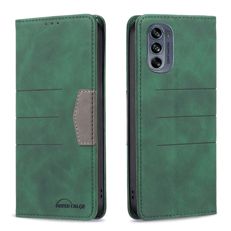 Green magnetic leather phone case with card holder and triple-camera cutout