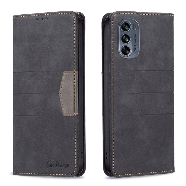 Black magnetic leather phone case with card holder and triple-camera cutout