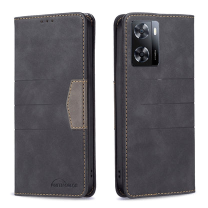 Black magnetic leather phone case with card holder and dual-camera cutout