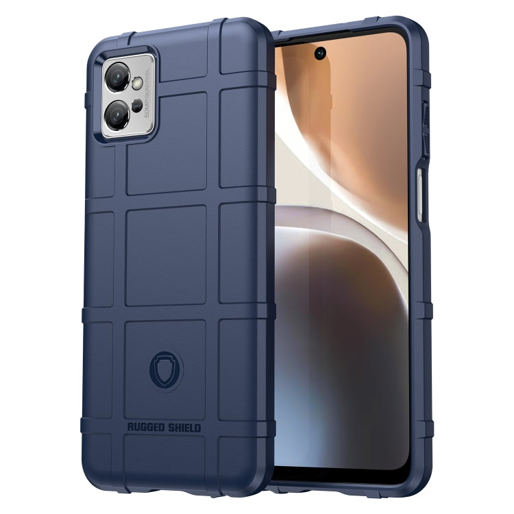 Rugged blue TPU phone case with raised camera cover and shockproof bumper