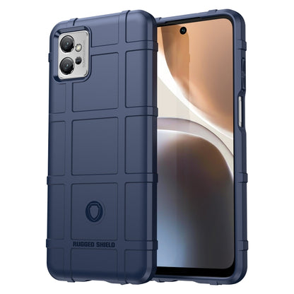 Rugged blue TPU phone case with raised camera cover and shockproof bumper