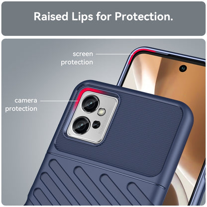 Blue shockproof TPU phone case with raised lips for screen and camera protection
