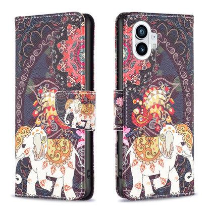 Dark floral leather wallet phone case with red horse design and patterned flip cover
