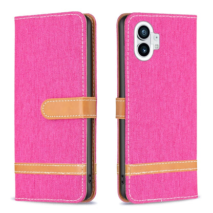 Textured fabric leather wallet phone case with magnetic flap, bright pink