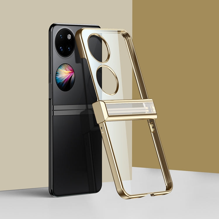 Gold and clear shockproof full-coverage phone case with dual camera cutouts