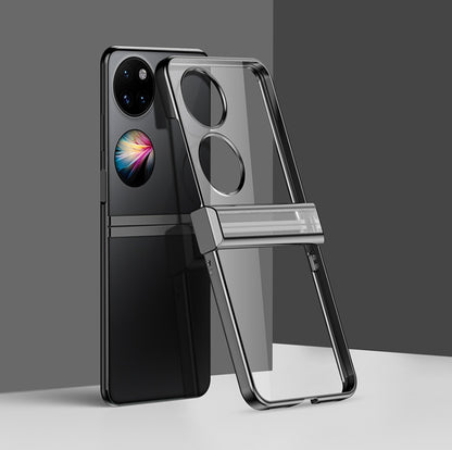 Clear and black shockproof full-coverage phone case with dual camera cutouts