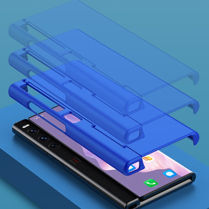 Clear protective phone case shell with hinge and port openings over display