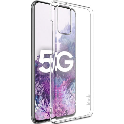Clear protective phone case with camera cutout over floral 5G graphic