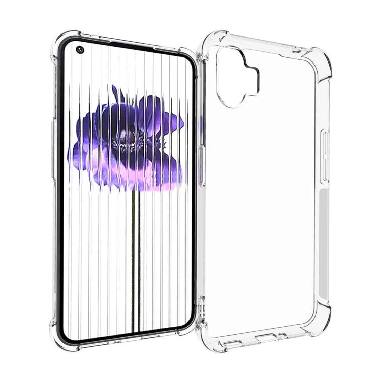 Clear TPU phone case with raised shockproof edges for Nothing Phone 1