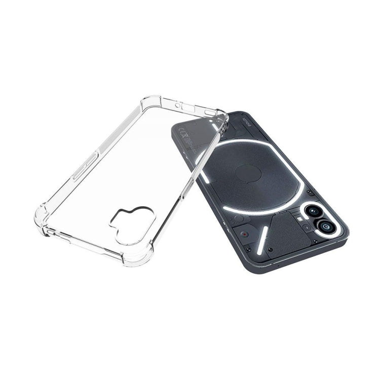 Transparent TPU phone case with camera cutouts and protective bumper corners