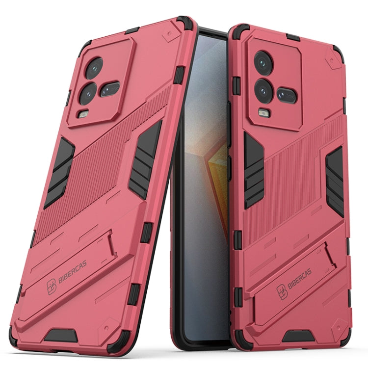 Red shockproof phone case with textured grip and raised camera covers