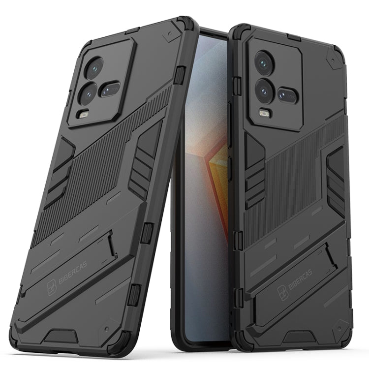 Dark grey shockproof phone case with textured grip and raised camera covers