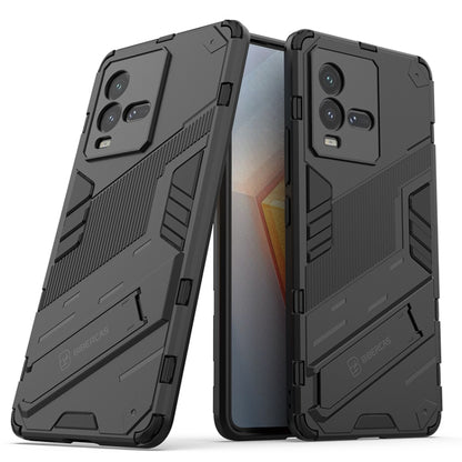 Dark grey shockproof phone case with textured grip and raised camera covers