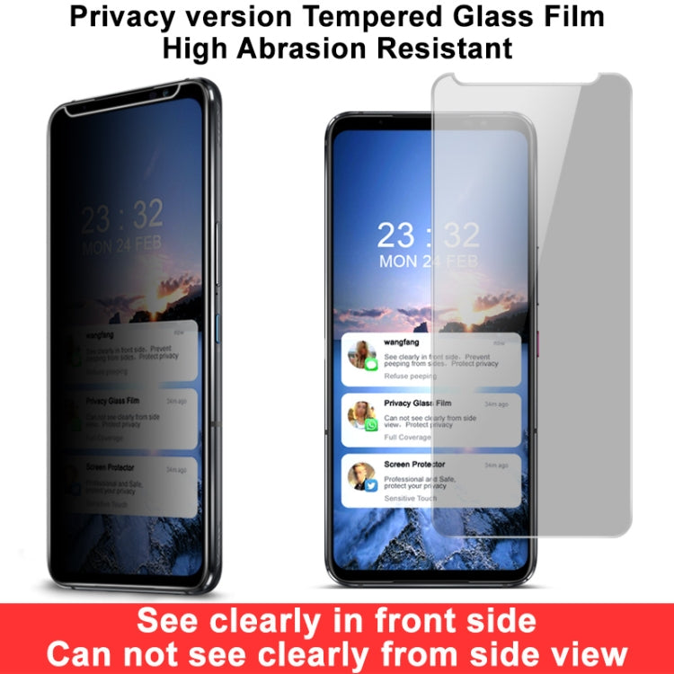 Privacy tempered glass screen protector on smartphone with side-view privacy effect