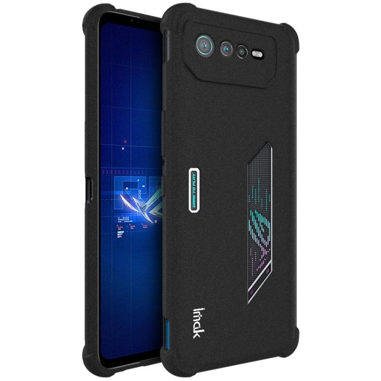 Matte black shockproof TPU phone case with screen protector and camera cutouts