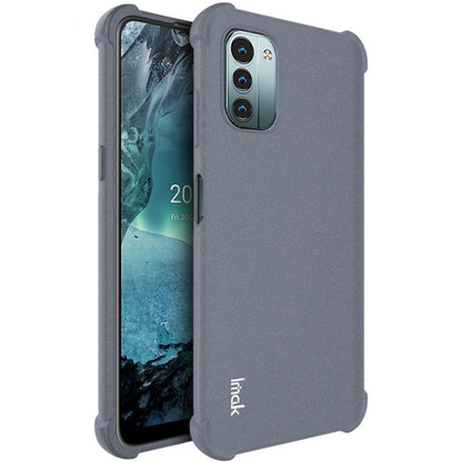 Matte grey shockproof TPU phone case with screen opening and camera cutouts