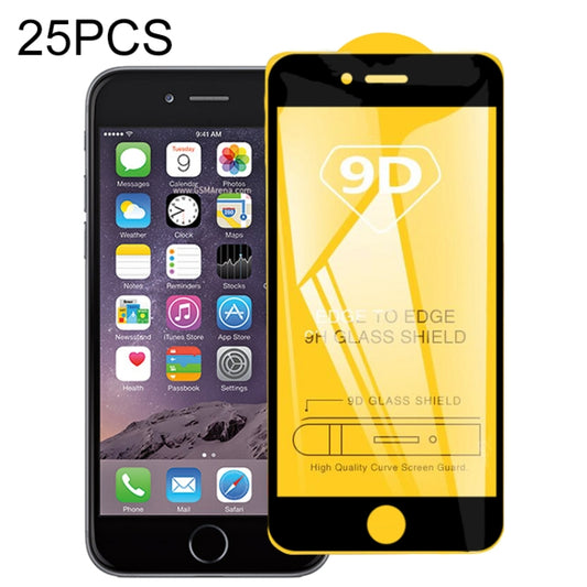 25-pack 9D full-glue tempered glass screen protector film set for smartphones