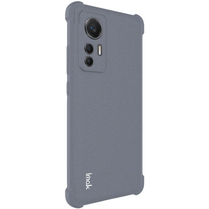 IMAK matte grey shockproof TPU phone case, rear view with camera cutouts for Xiaomi 12 Lite 5G