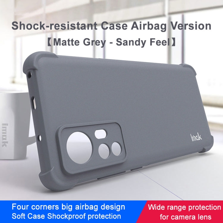 IMAK matte grey shockproof TPU case with wide camera lens protection and rugged bumper